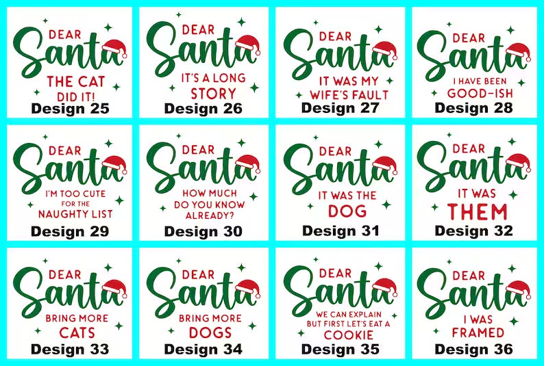 46 Quotes Dear Santa Christmas Family Matching Pajamas