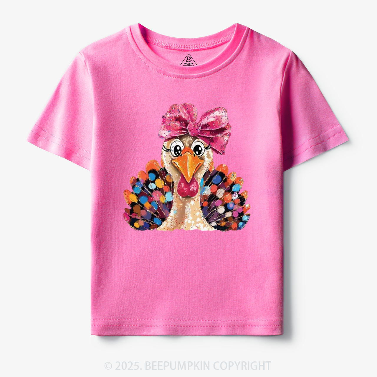 Turkey At The Table Thanksgiving Toddler&Kid's Tees Beepumpkin