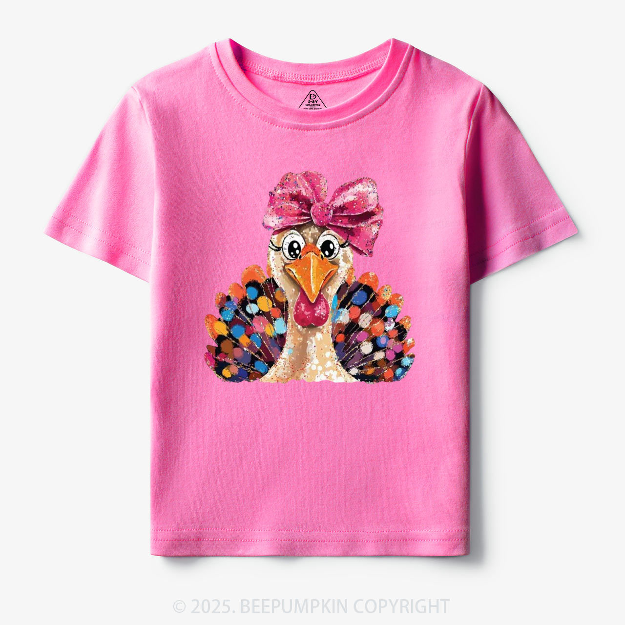 Turkey At The Table Thanksgiving Toddler&Kid's Tees Beepumpkin