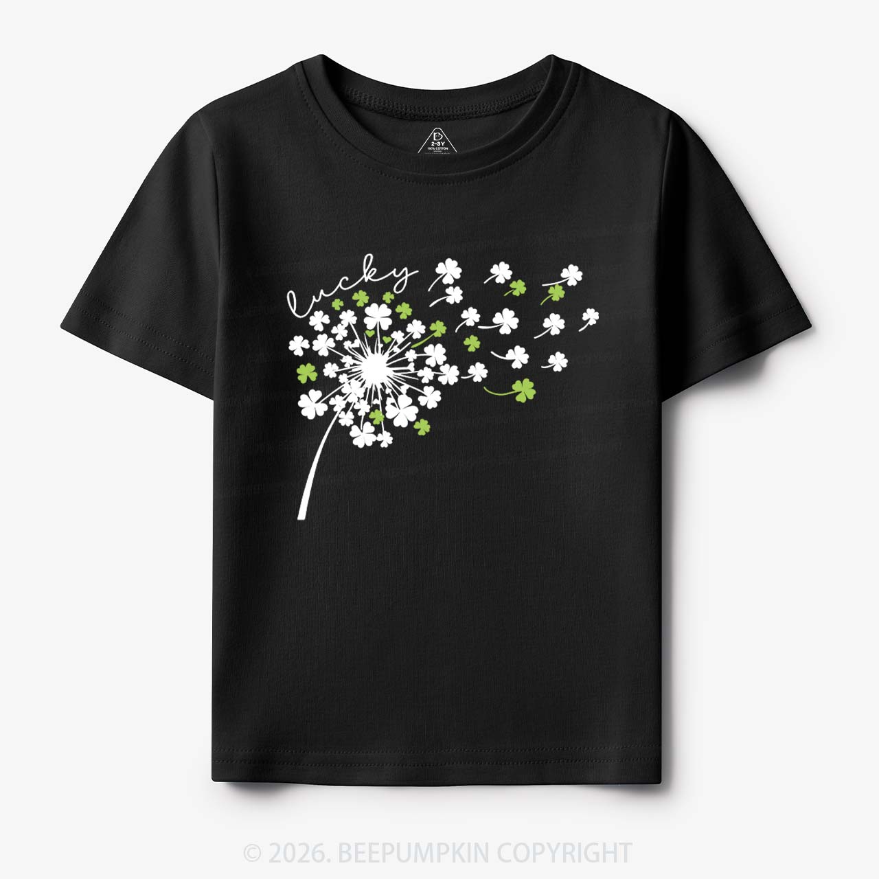 Dandelion Shamrock St. Patrick's Day Toddler&Kid's Tees Beepumpkin
