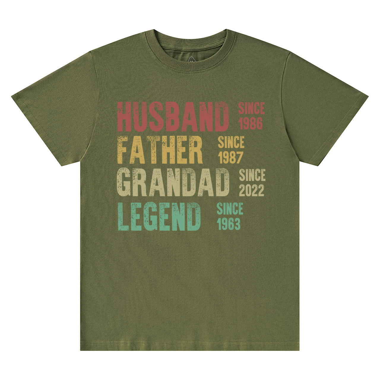 Husband Father Grandpa Legend Personalized Dad Grandpa T-shirt