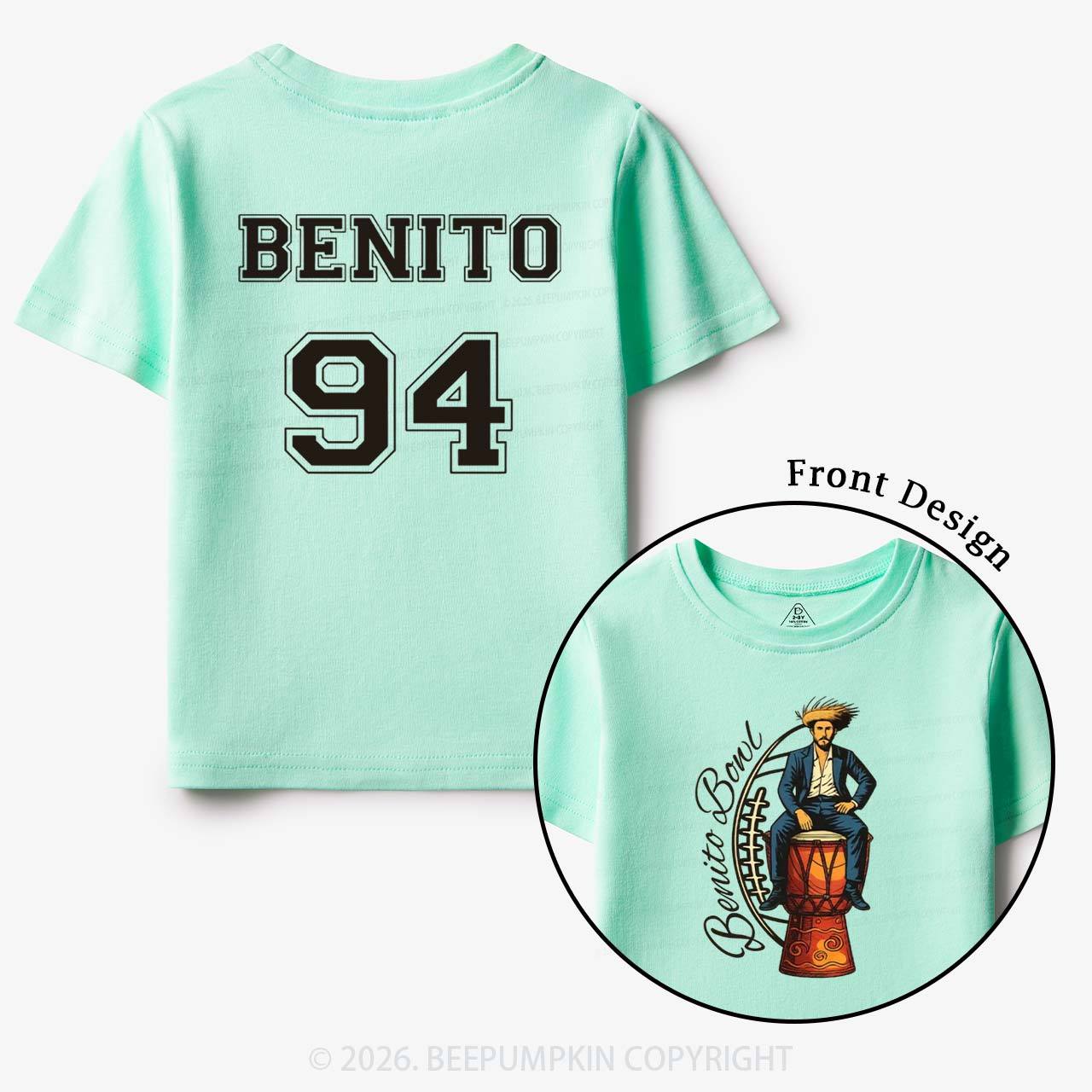 Personalized Benito Bowl Football Fan Toddler&Kid's Tees