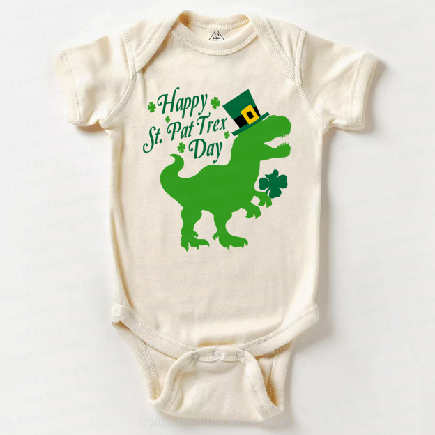 Happy St.Pat Trex Day Baby Bodysuit Beepumpkin