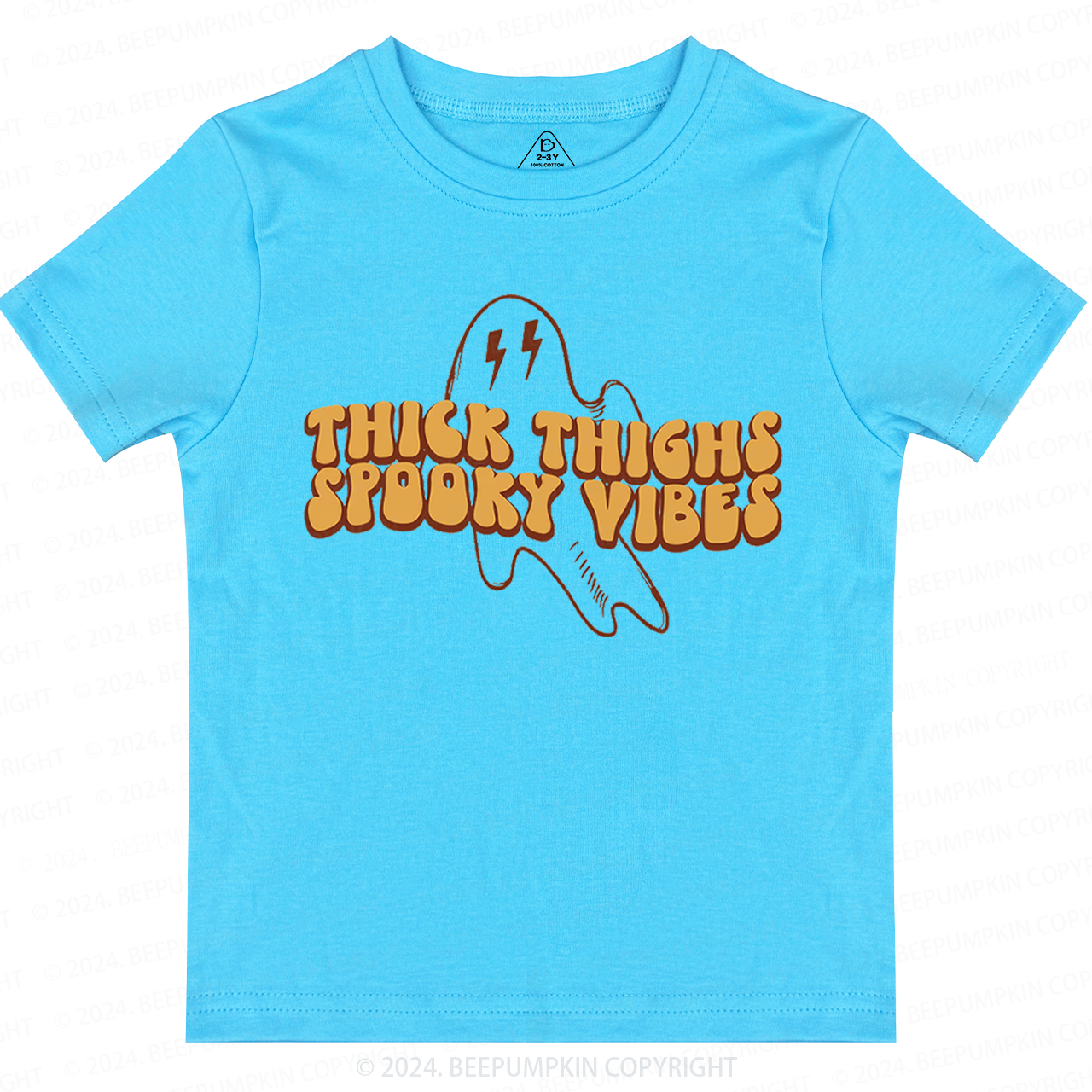 Thick Thighs Spooky Vibes Toddler&Kids Tees 