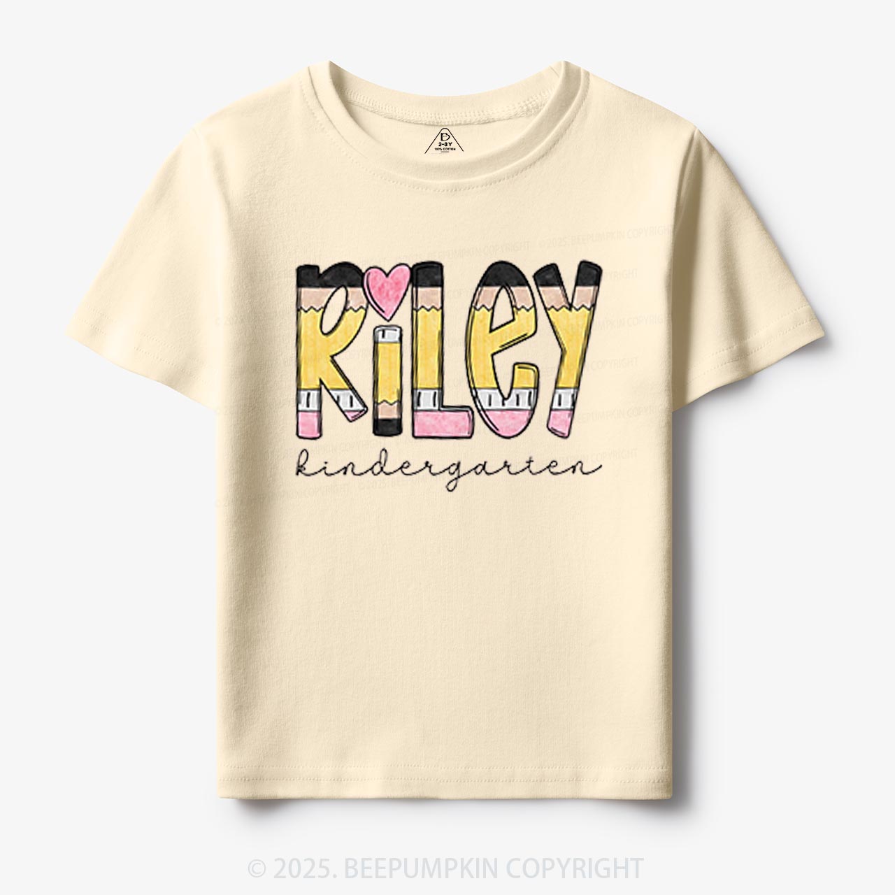 Personalized Pencil Letter Name Toddler&Kid's Tees Beepumpkin