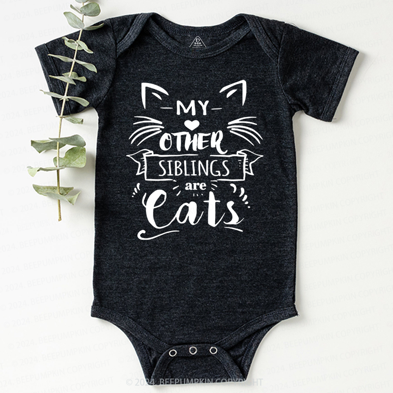 My Other Siblings Are Cats Baby Bodysuit 