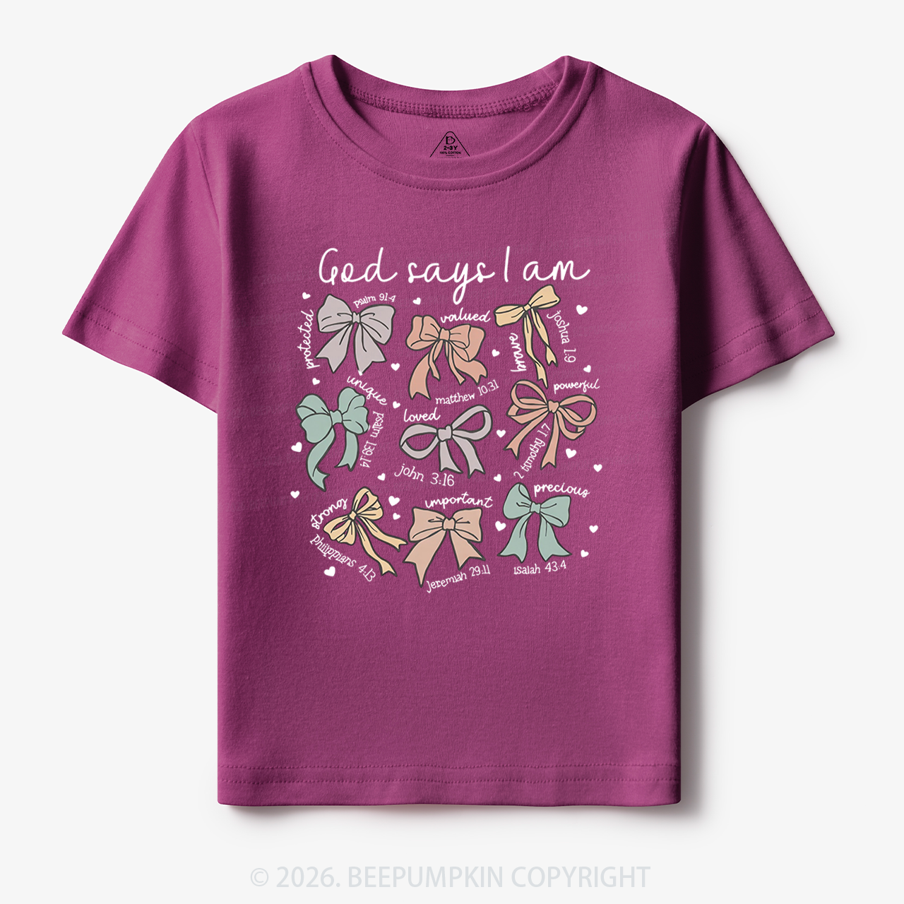 Jesus Gifts God Says I Am Girl Toddler&Kid's Tees