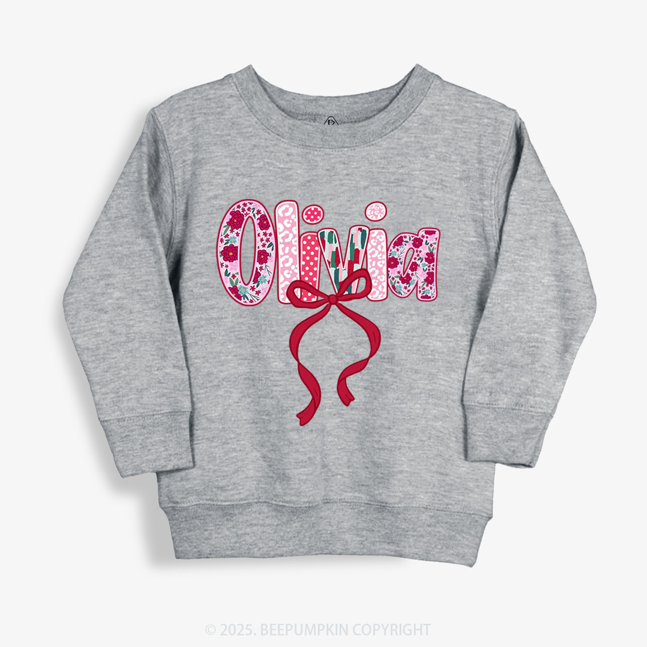 Personalized Floral Letter Kid's Sweatshirt