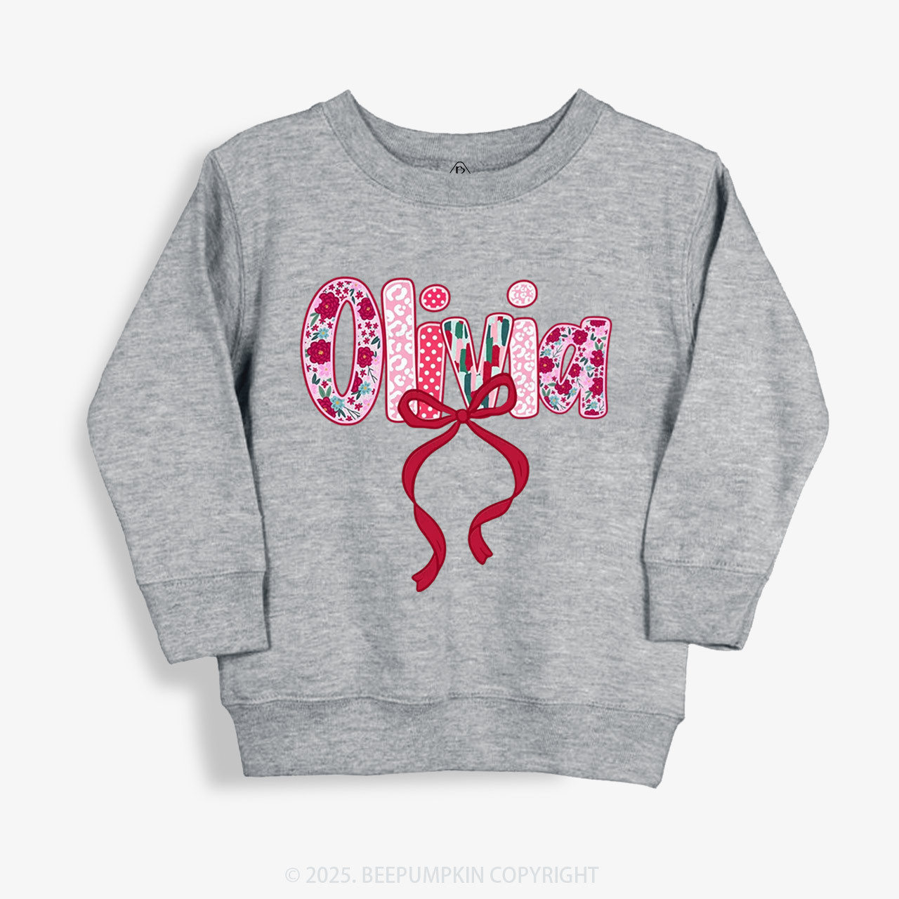 Personalized Floral Letter Kid's Sweatshirt