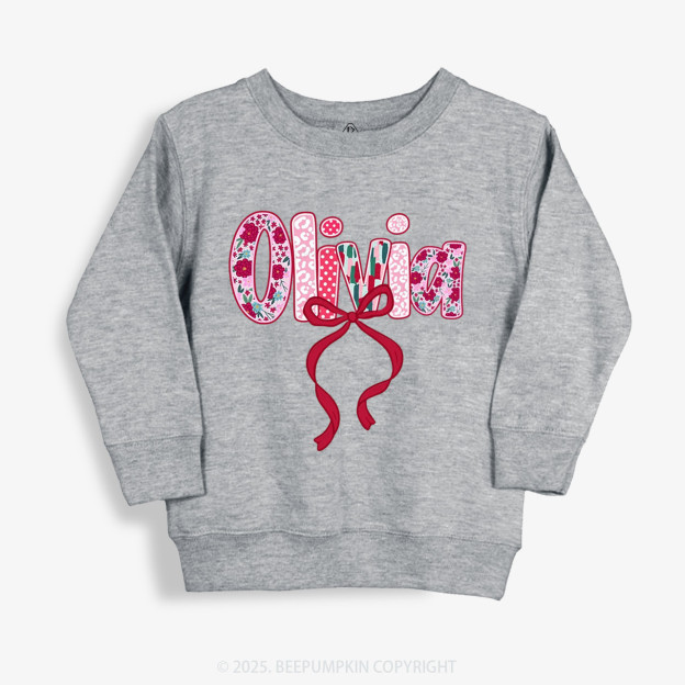 Personalized Floral Letter Kid's Sweatshirt