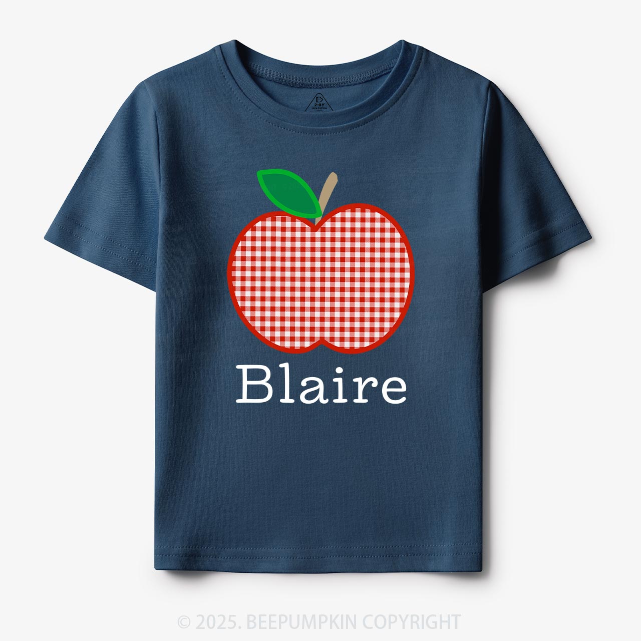 Personalized Red Apple Toddler&Kid's Tees Beepumpkin