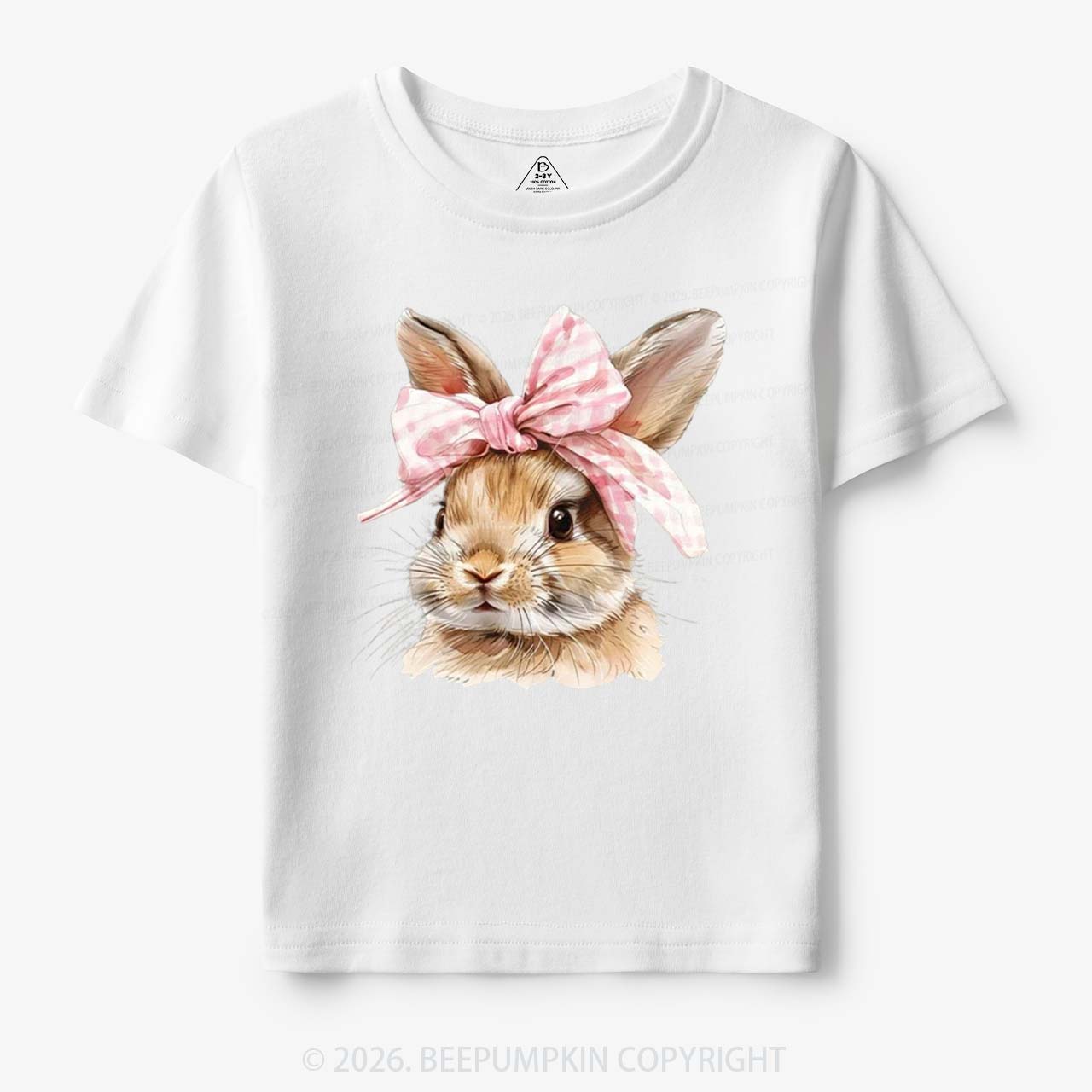 Cute Bunny with Bow Easter Toddler&Kid's Tees