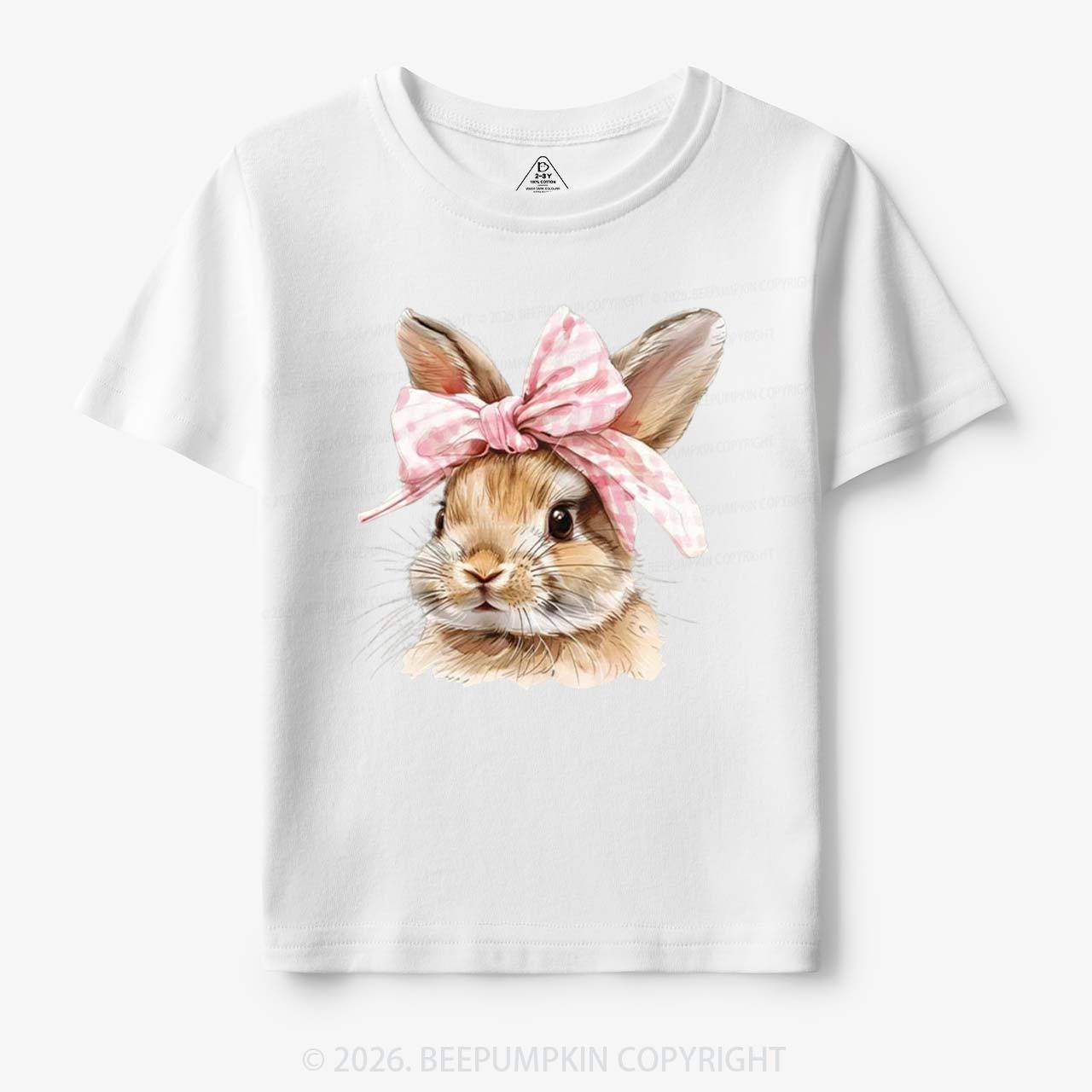 Cute Bunny with Bow Easter Toddler&Kid's Tees