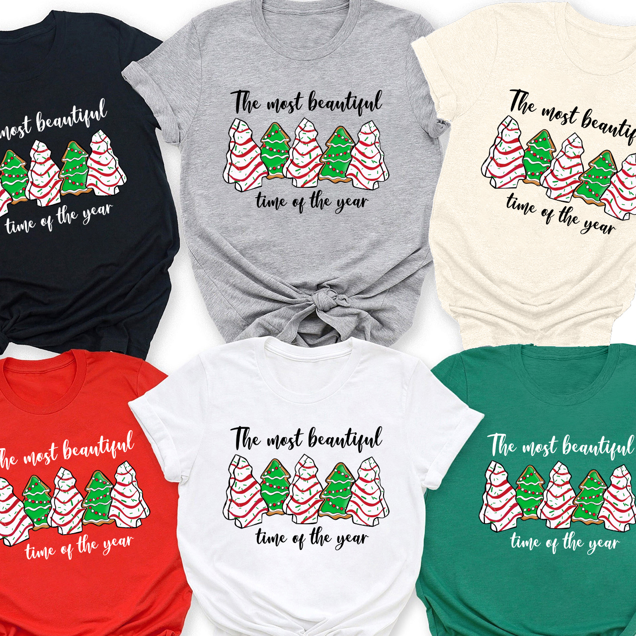 Cake Tree Christmas Family Matching Shirt