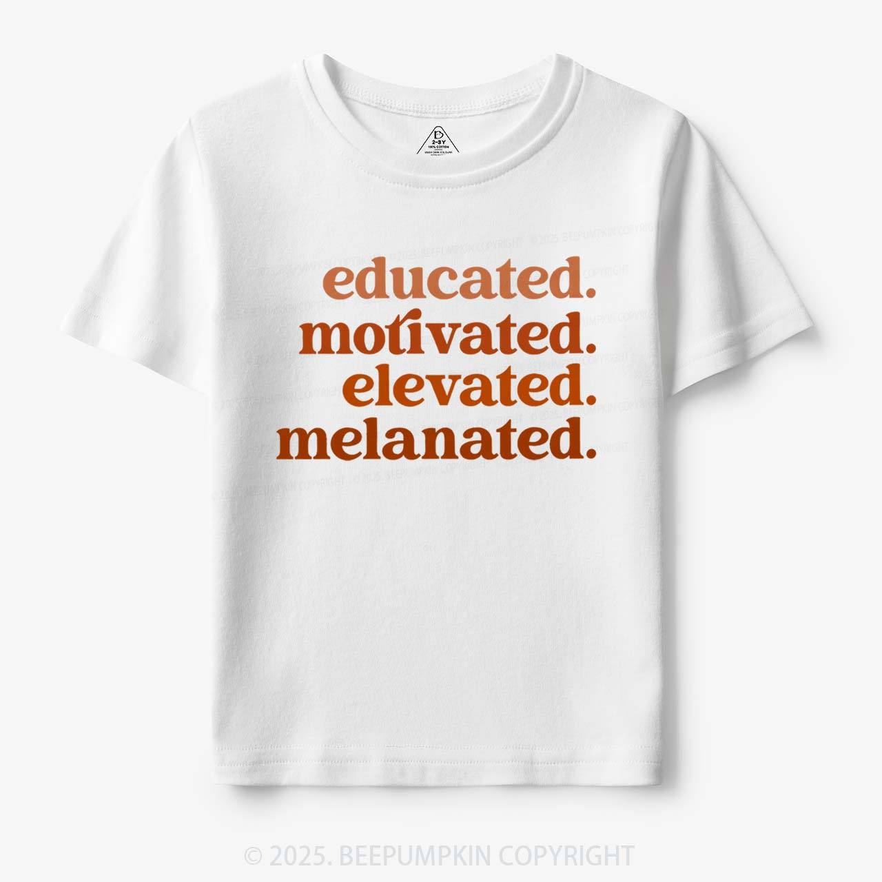 Educated Motivated Melanated Toddler&Kid's Tees Beepumpkin