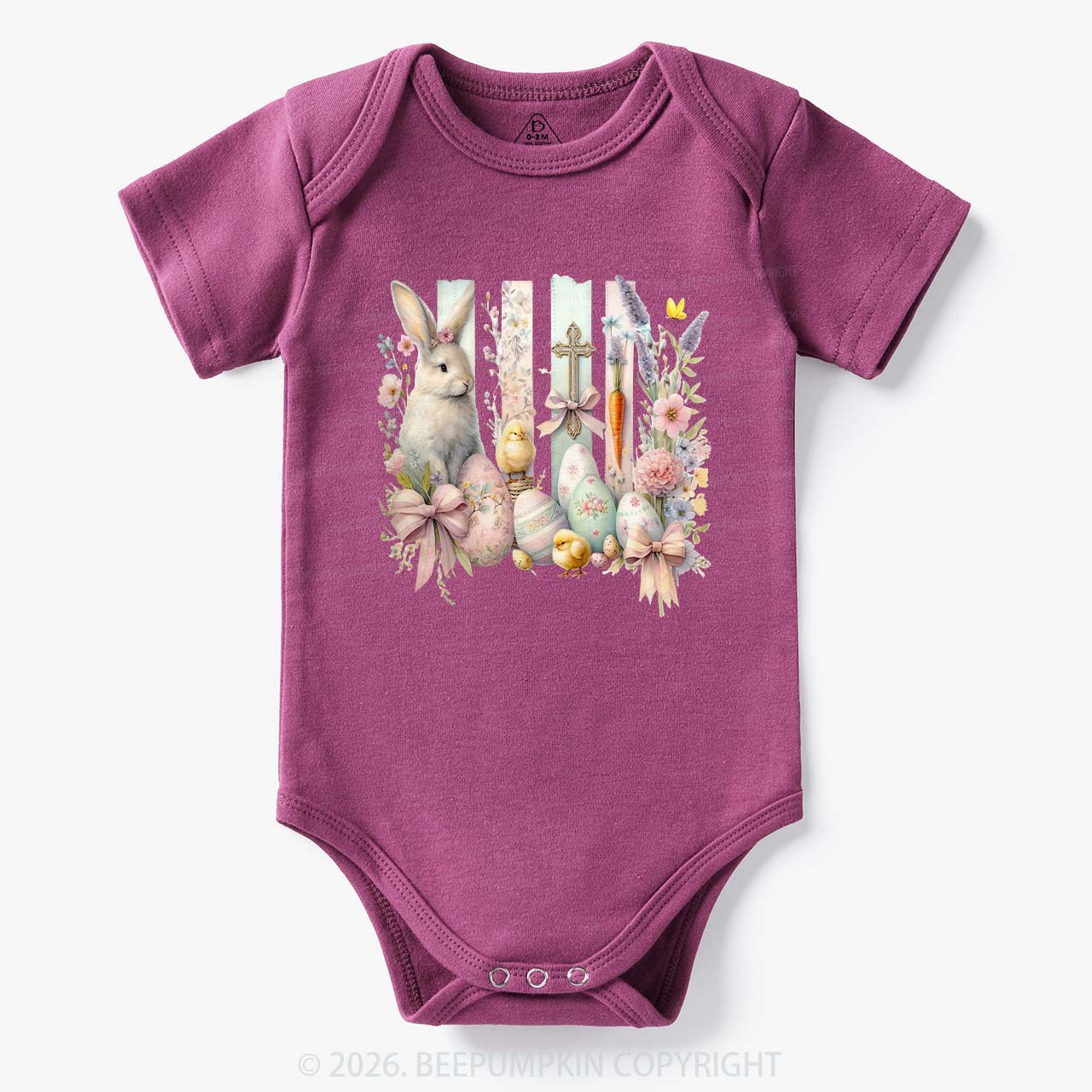 Springtime Faith Bunny Baby Bodysuit