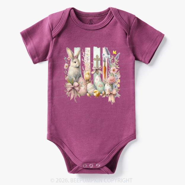 Springtime Faith Bunny Baby Bodysuit