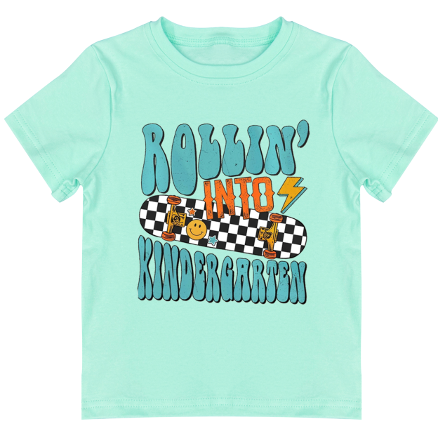 Rolling Into Kindergarten Toddler&Kids Tees 