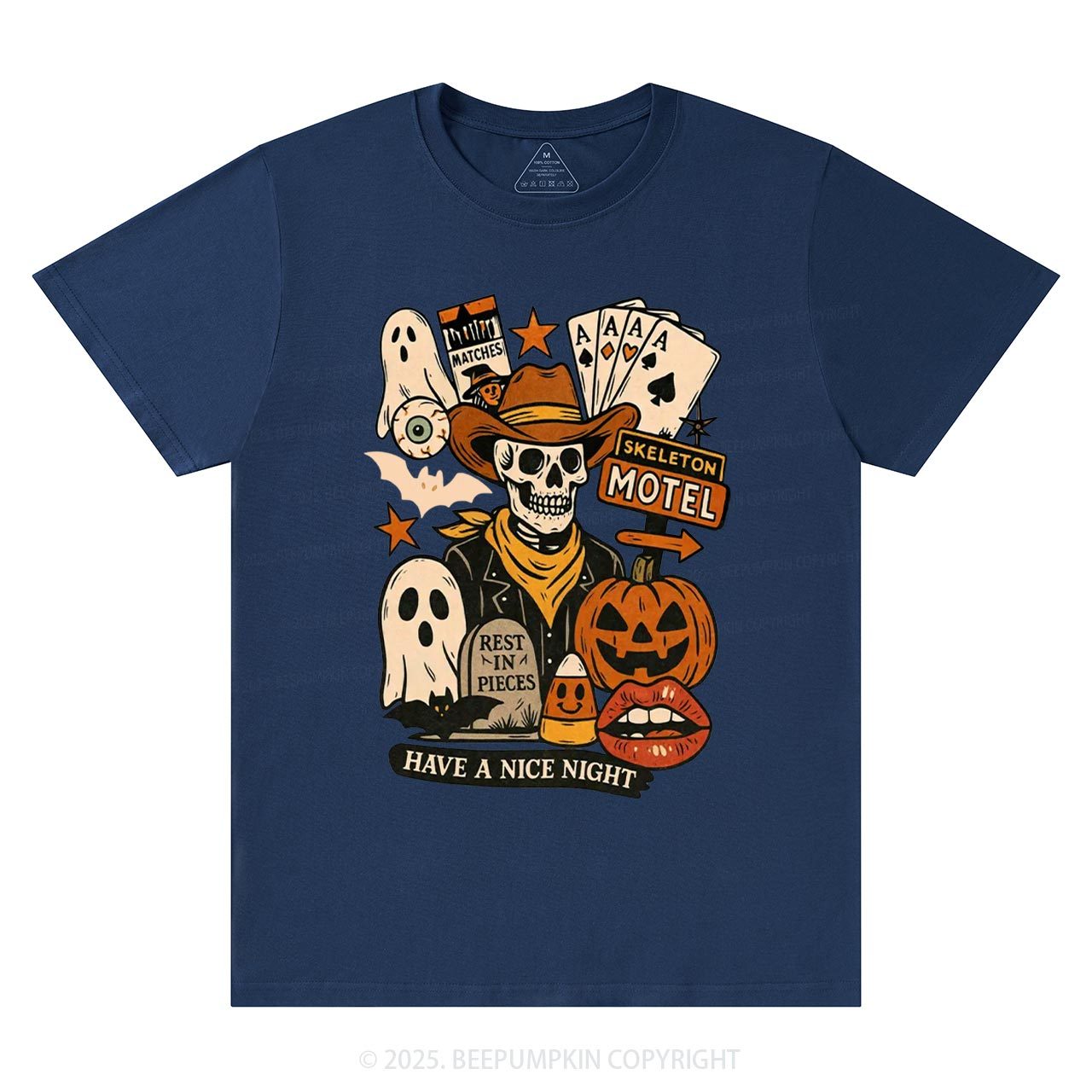 Spooky Western Skeleton T-Shirts Beepumpkin
