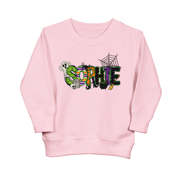 Personalized Halloween Alphabet Letters Kid's Name Sweatshirt
