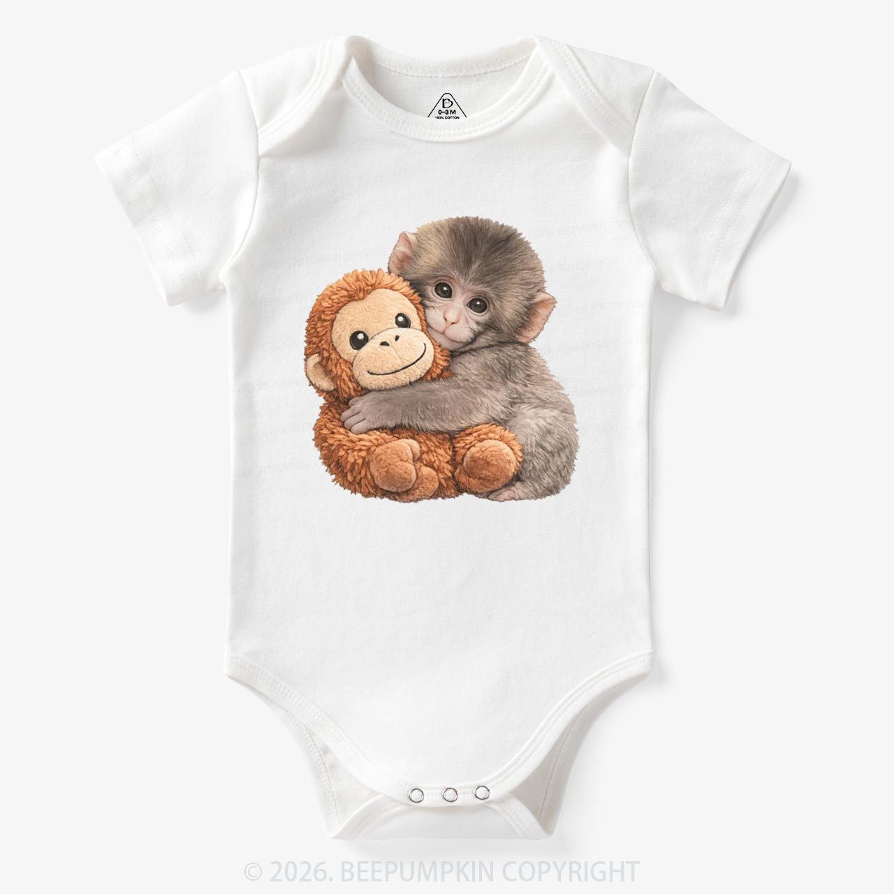Punch The Monkey Baby Bubble Bodysuit