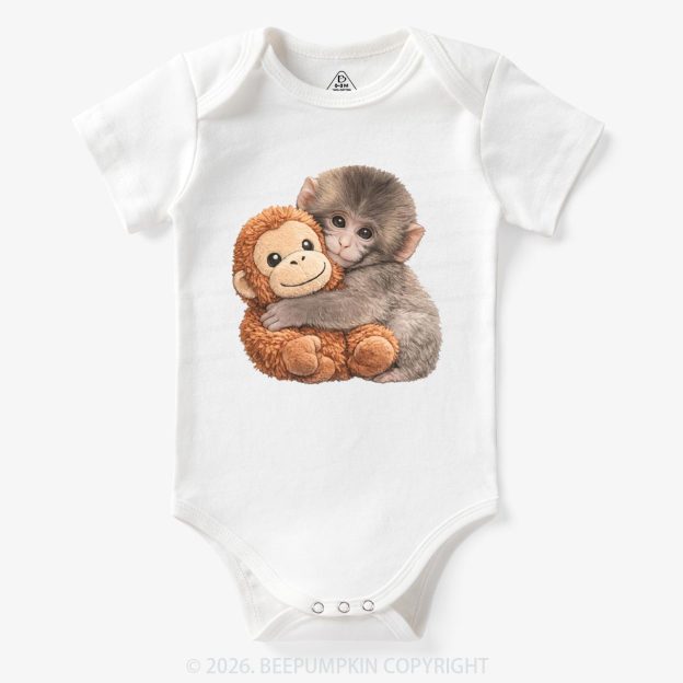 Punch The Monkey Baby Bubble Bodysuit