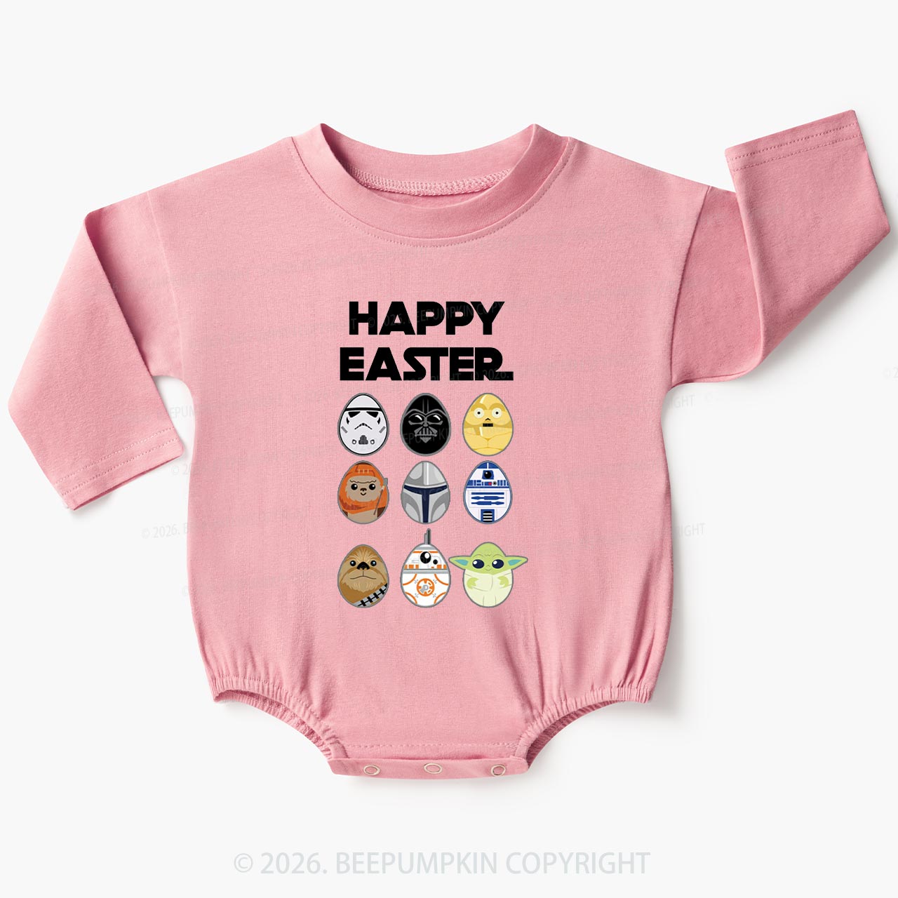 Easter Funny Trooper Eggpire Baby Bubble Romper