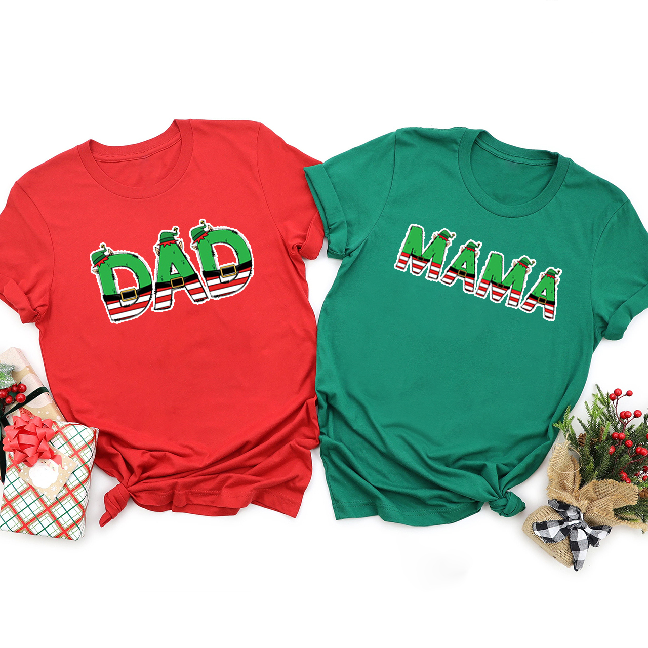 Christmas Elf Doodle Family Matching Shirt