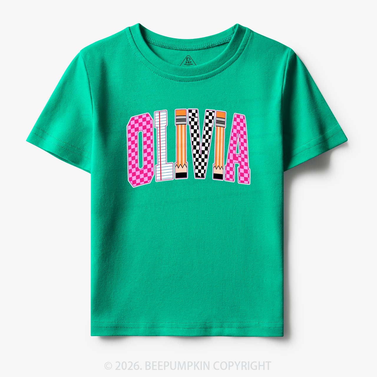 Personalized Name Retro School Preppy Toddler&Kid's Tees