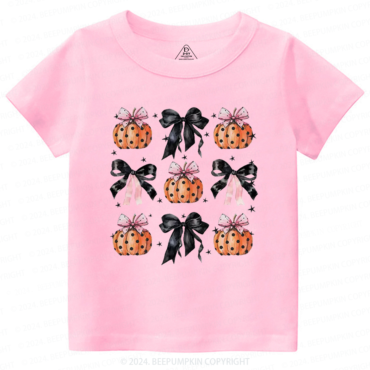 Black Ribbon And Halloween Pumpkins Toddler&Kids Tees 