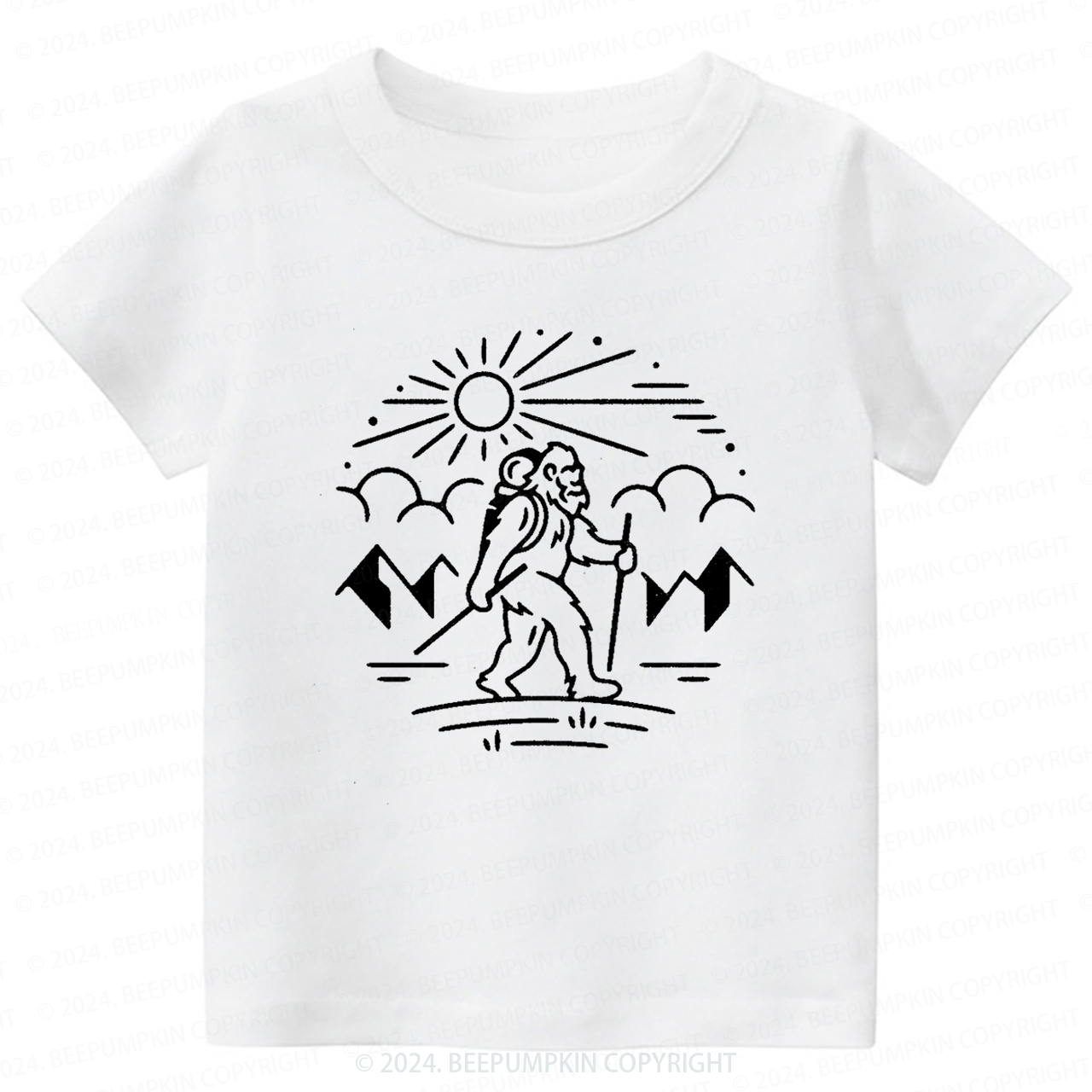 Bigfoot Hiking Toddler&Kids Tees 