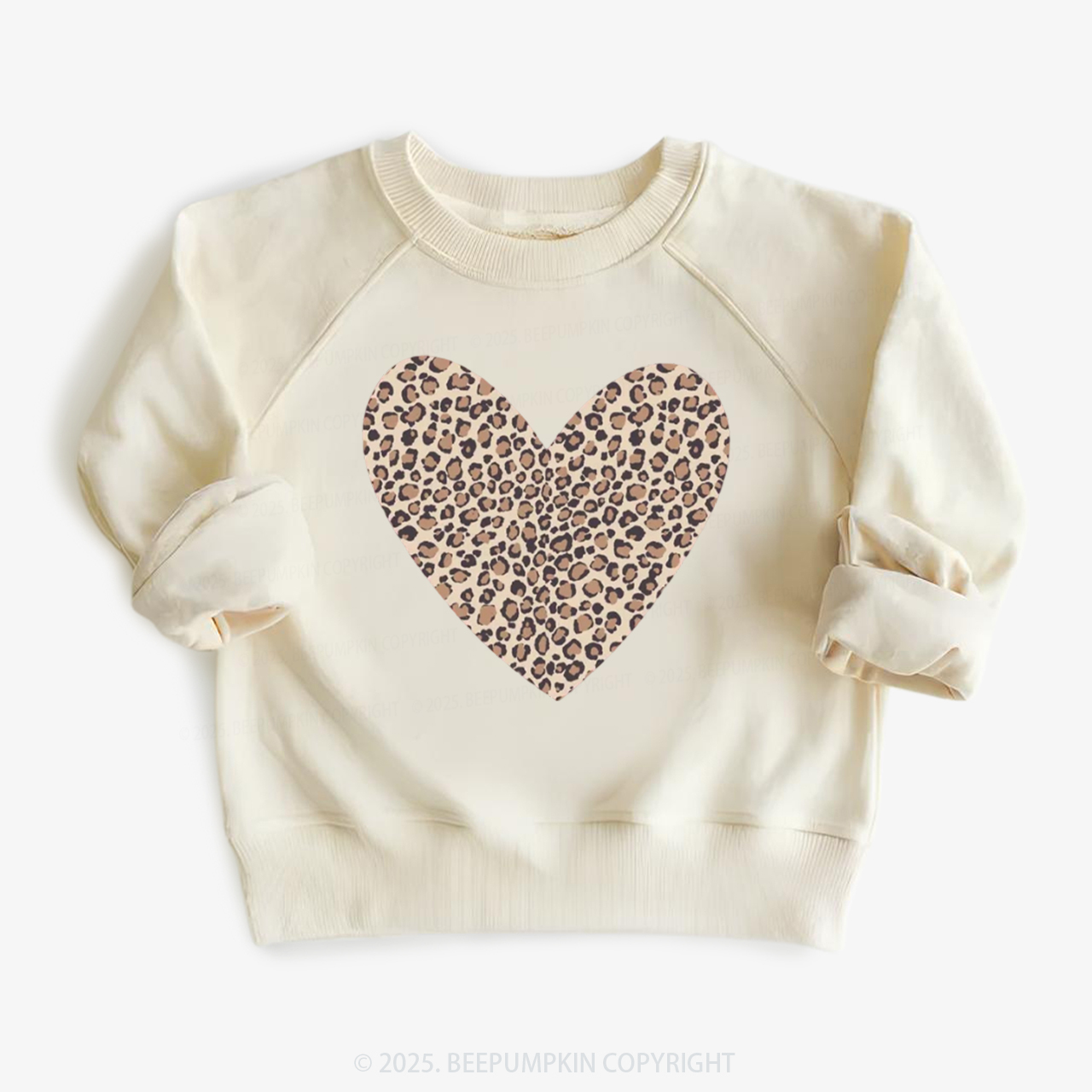 Leopard Heart Valentine's Day Kid's Sweatshirt
