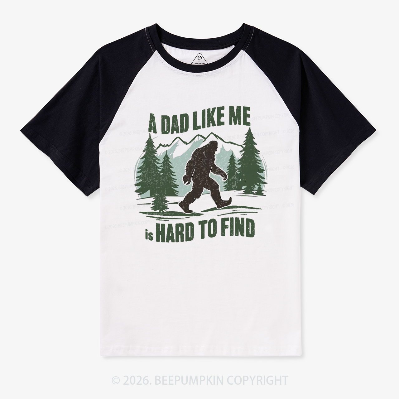 Funny A Dad Like Me Is Hard To Find Retro Raglan T-Shirt