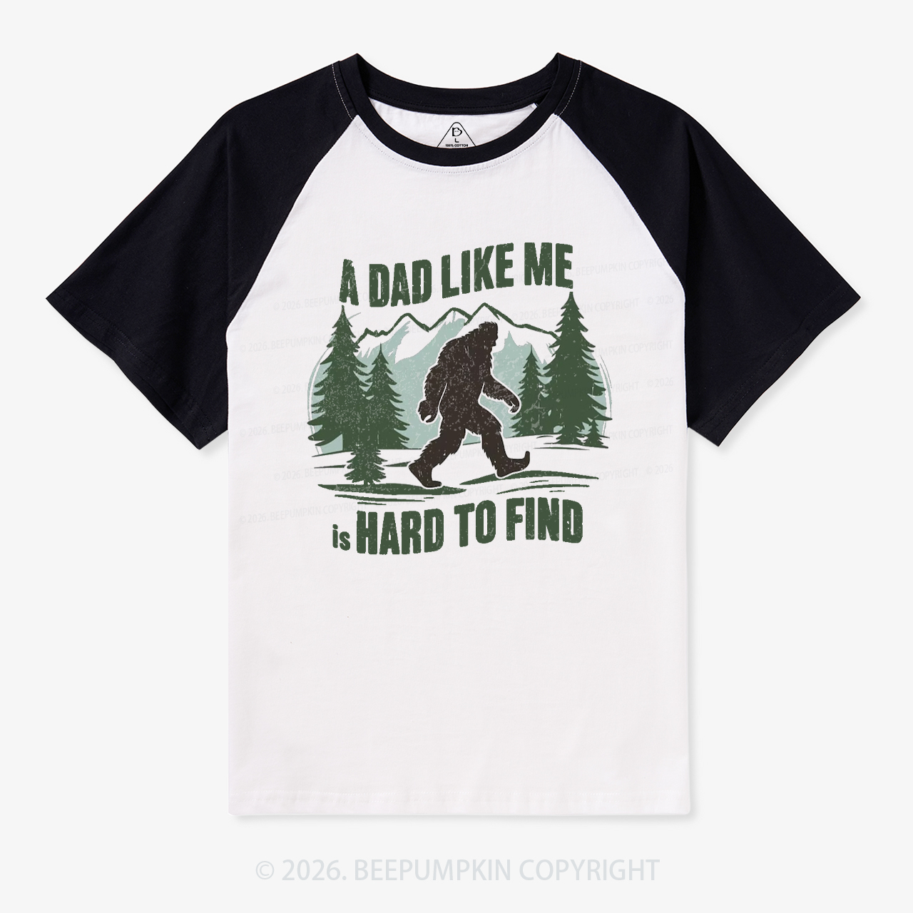 Funny A Dad Like Me Is Hard To Find Retro Raglan T-Shirt