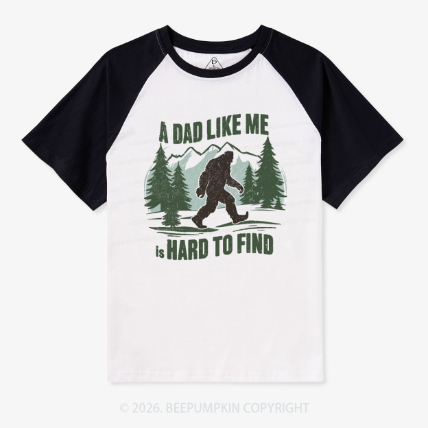 Funny A Dad Like Me Is Hard To Find Retro Raglan T-Shirt