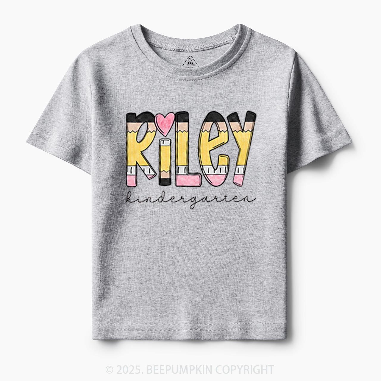 Personalized Pencil Letter Name Toddler&Kid's Tees Beepumpkin