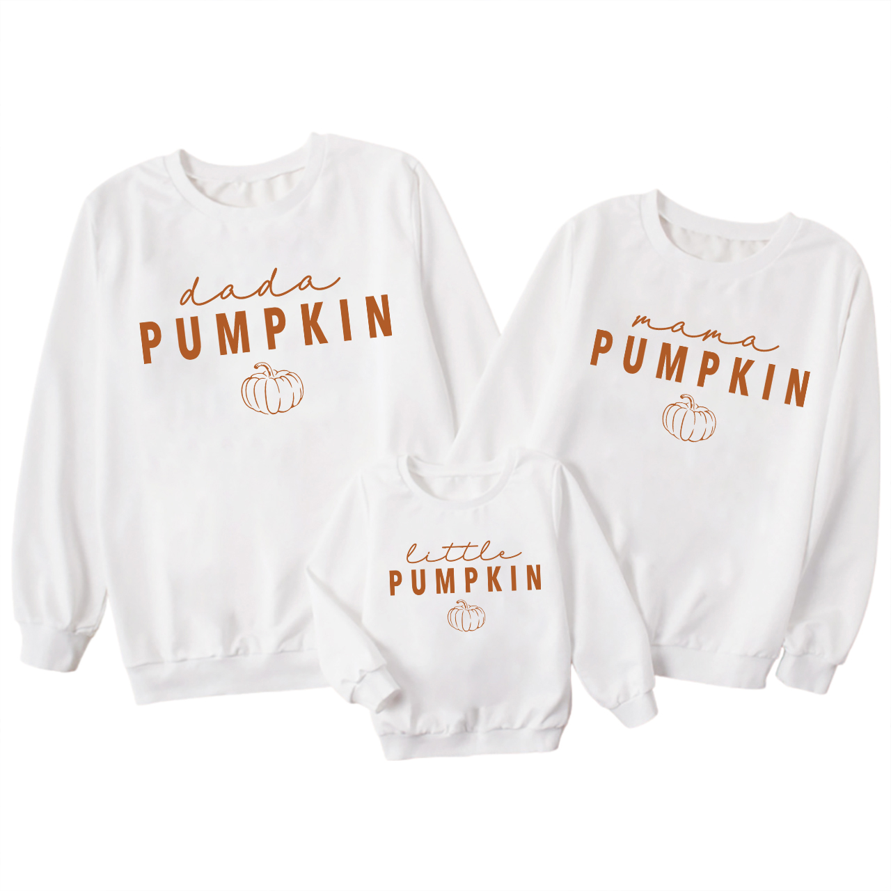 Personalized Mama Dada Little Pumpkin Sweatshirts
