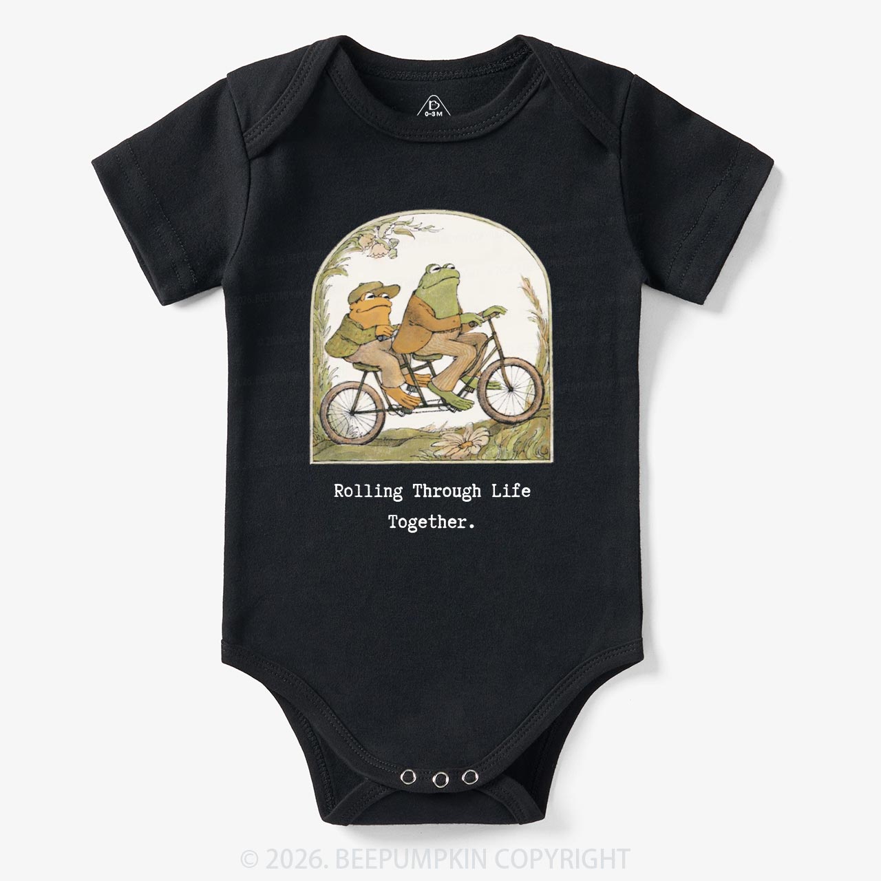 Frog and Toad Rolling Through Life with You Bodysuit