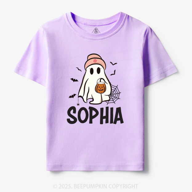 Personalized Ghost Name Toddler&Kid's Tees Beepumpkin