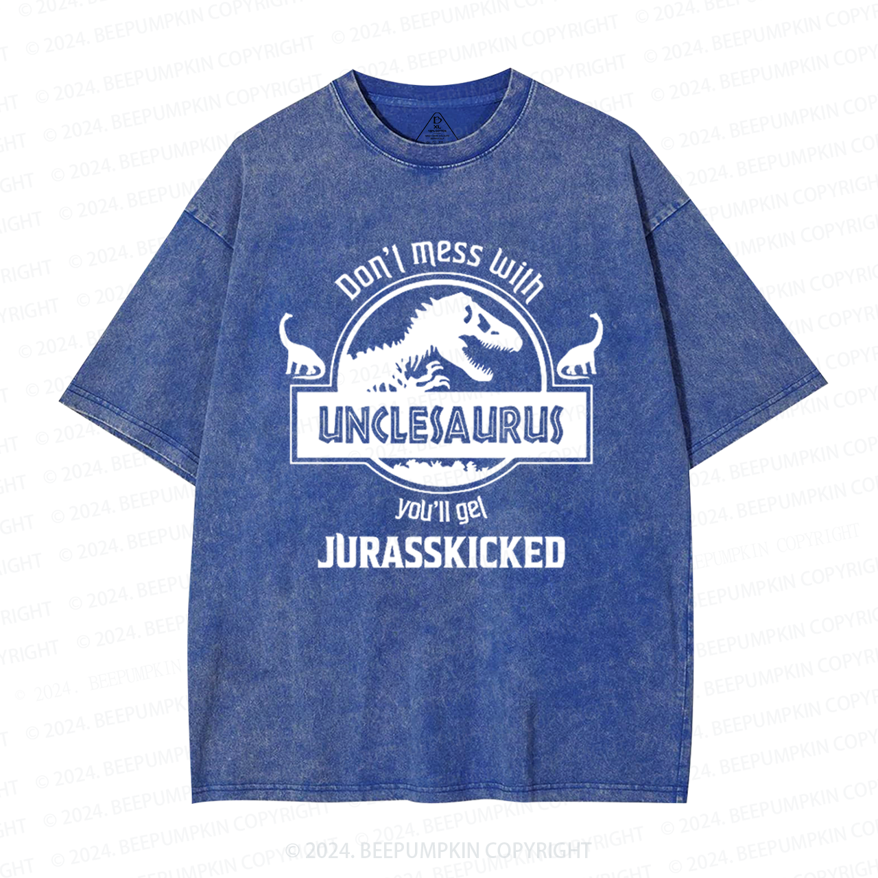 Don't Mess With Unclesaurus You'll Get Jurasskicked Uncle Washed T-Shirts 