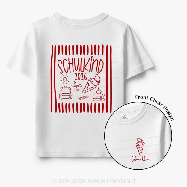 Personalized Name & Year Schoolchild Toddler&Kid's Tees
