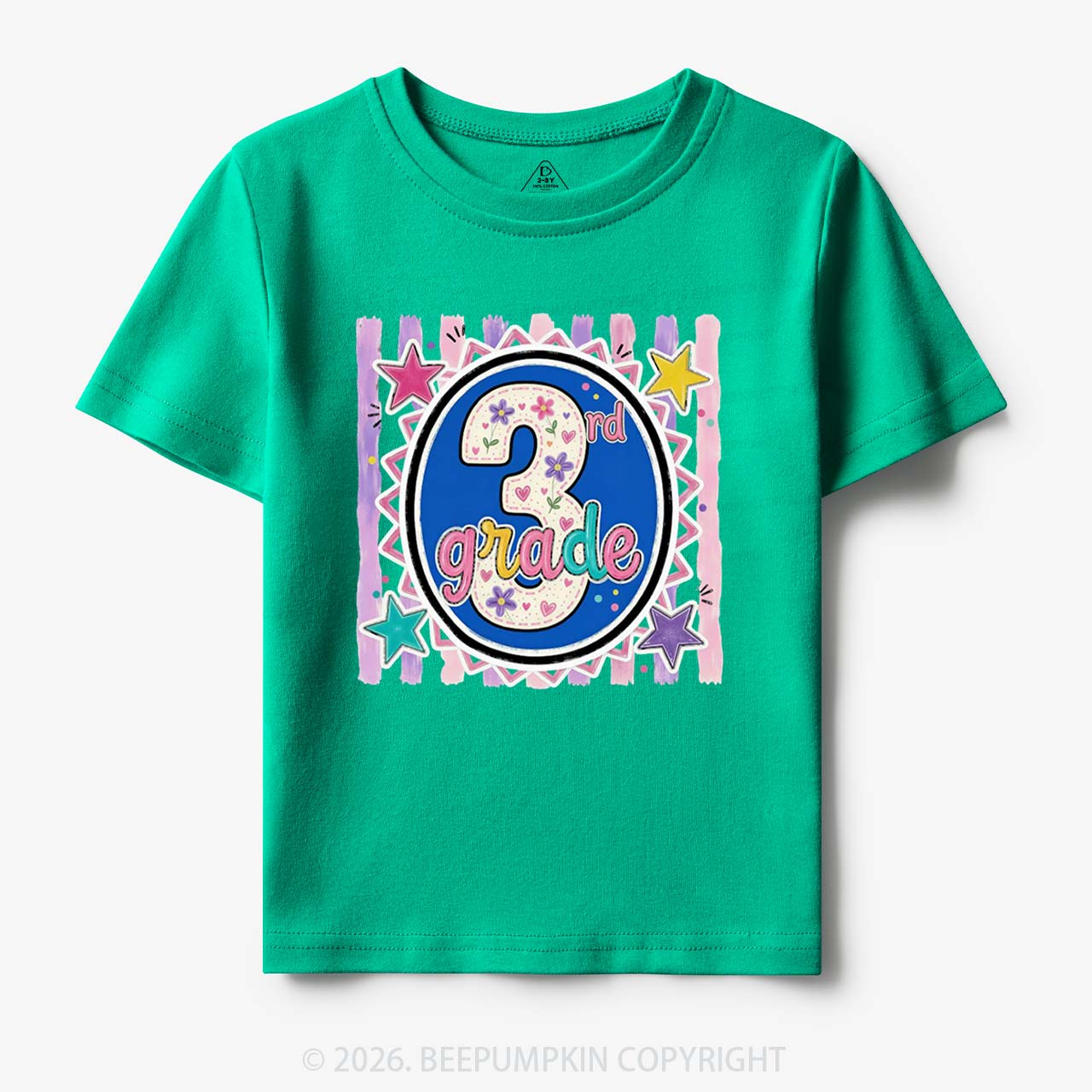 Colorful Grade Star Rainbow Back to School Toddler&Kid's Tees