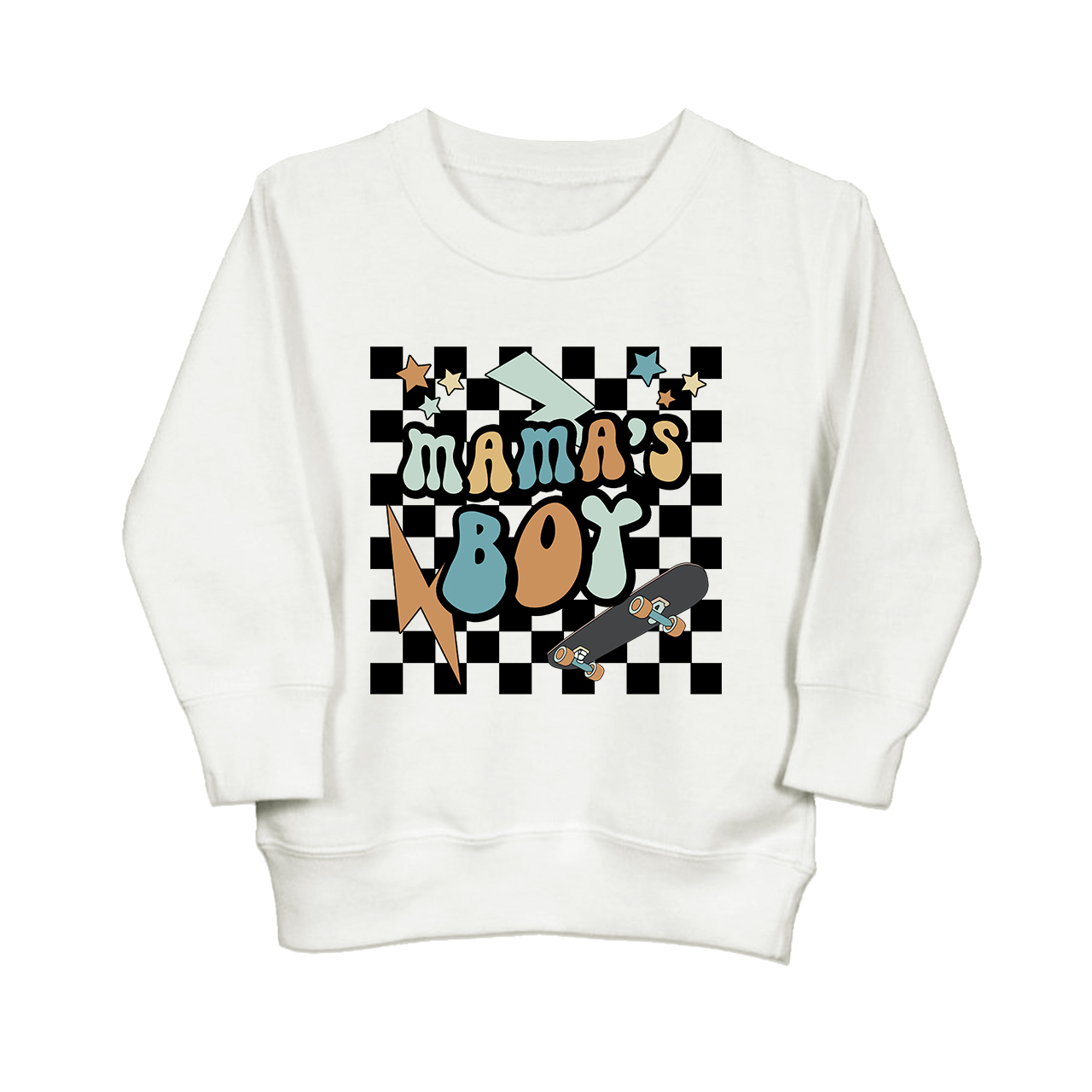 Mama's Boy Retro Skater Kids Sweatshirt  Sale-Beepumpkin™
