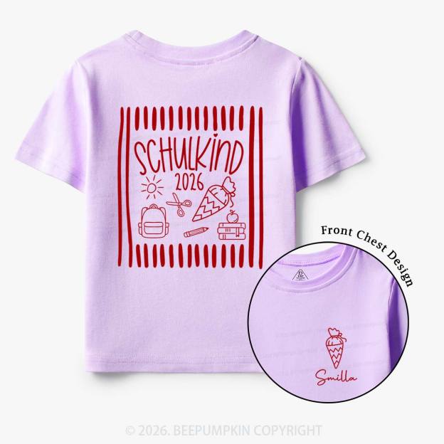 Personalized Name & Year Schoolchild Toddler&Kid's Tees