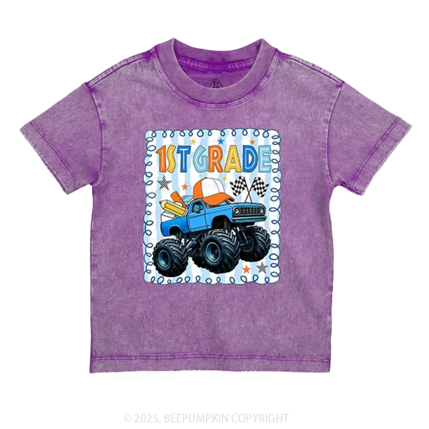 Personalized Truck For Boy Toddler&Kids Washed Tees