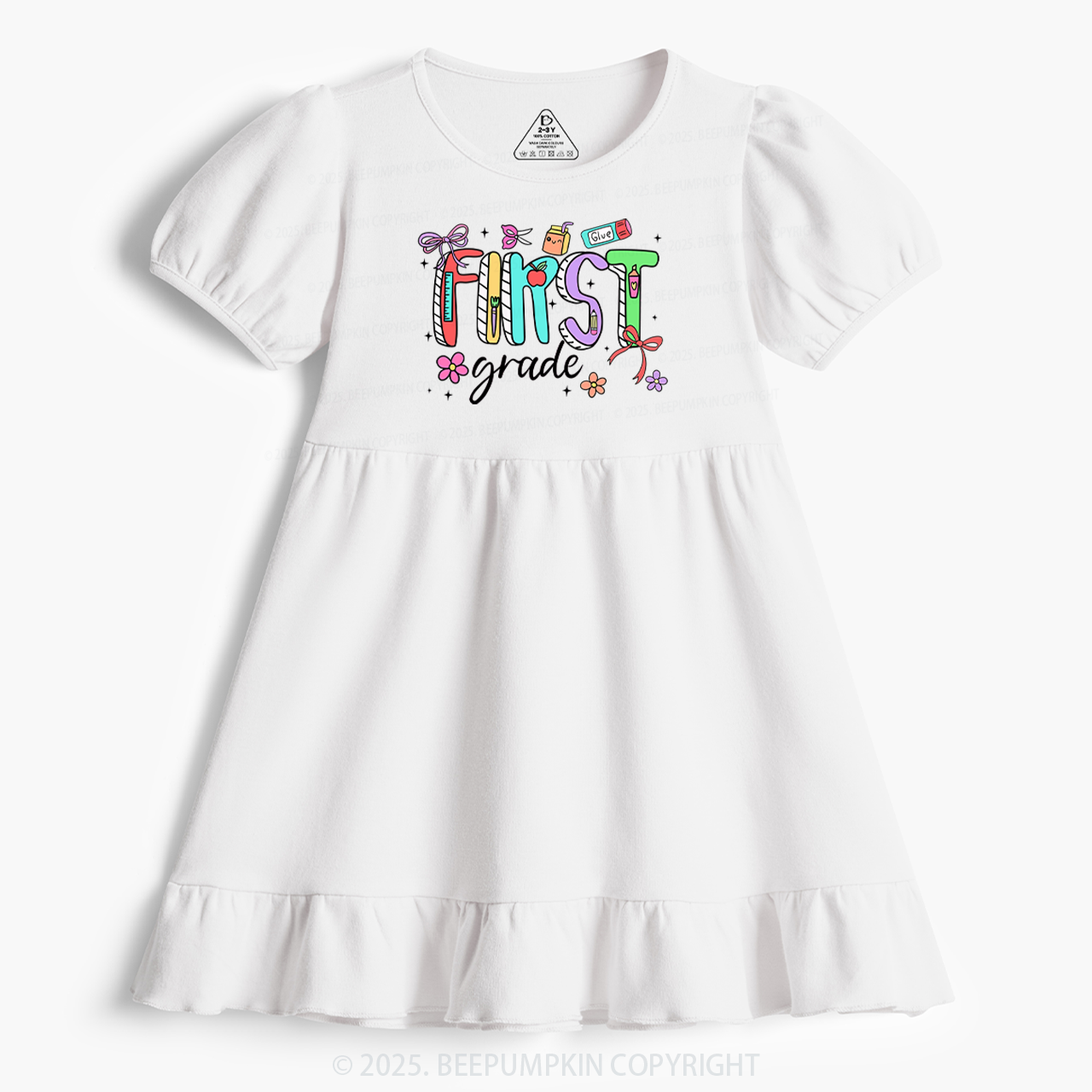 Personalized Shining Grade Toddler&Kid's Ruffle Dress Beepumpkin 