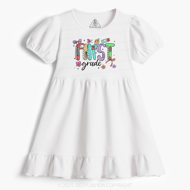 Personalized Shining Grade Toddler&Kid's Ruffle Dress Beepumpkin 