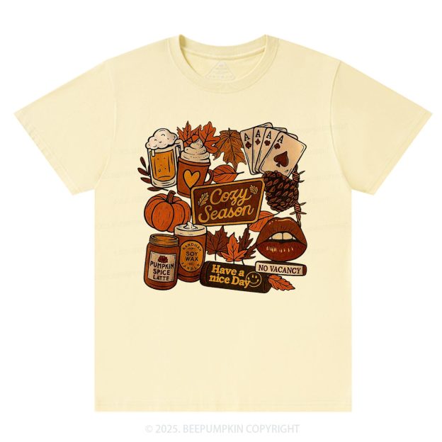 Retro Fall Collage Sublimation T-Shirts Beepumpkin