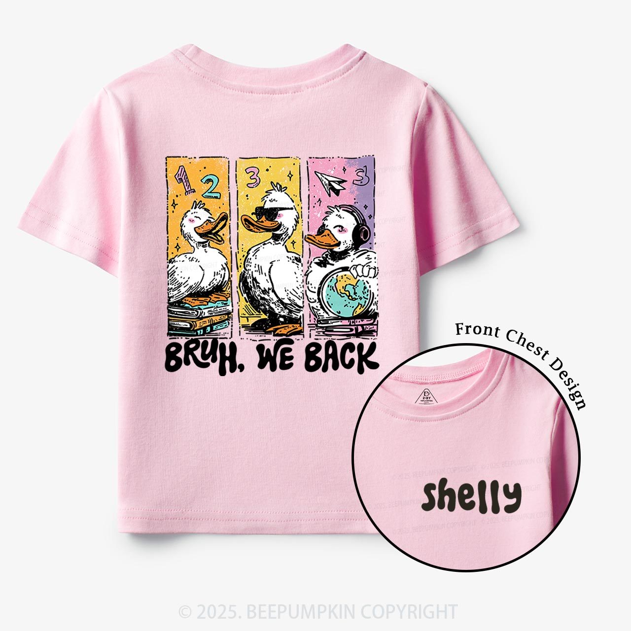 Personalized Bruh, We Back Kindergarten Toddler&Kid's Tees Beepumpkin