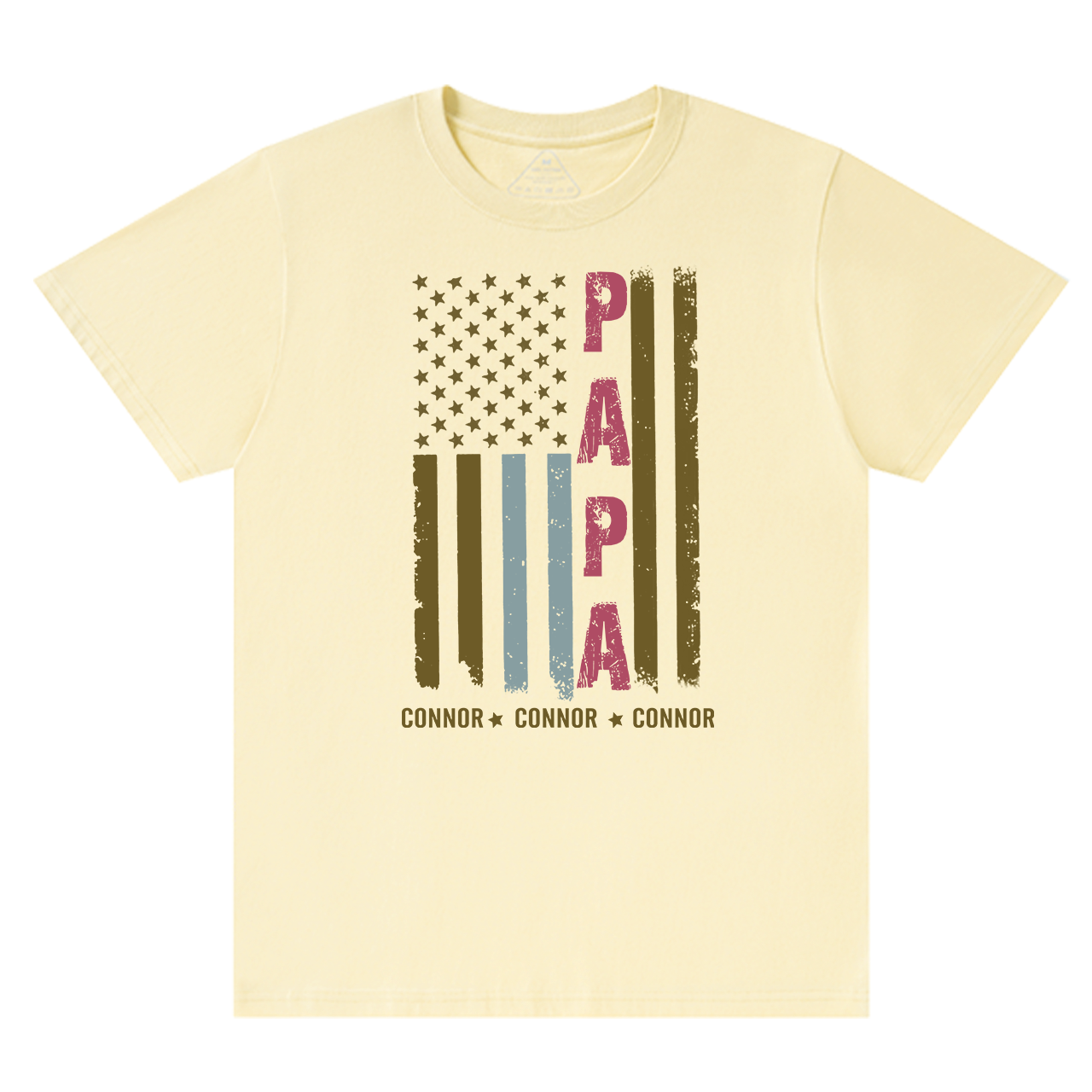 Personalized Grandpa US Flag Shirt